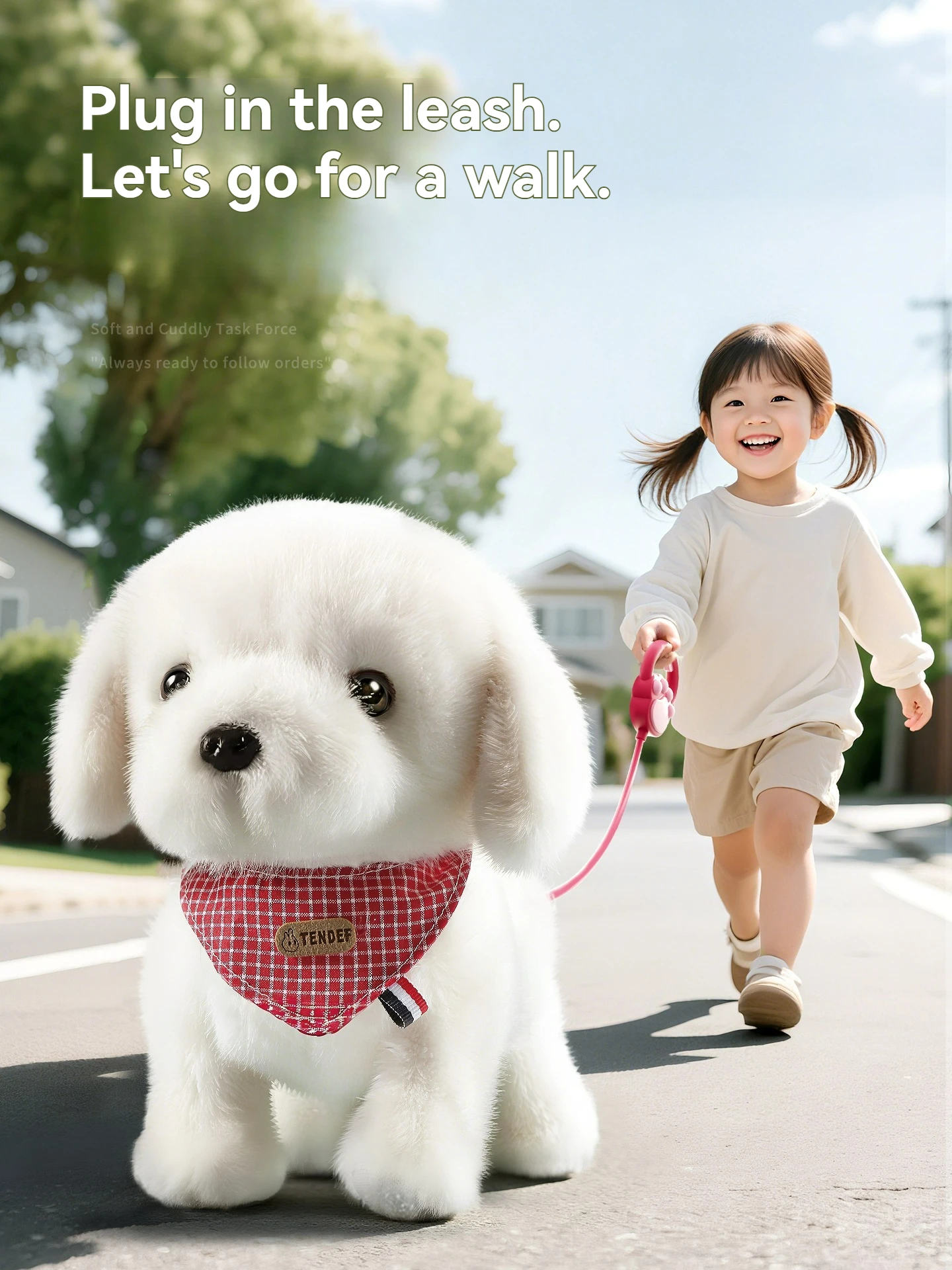 Elektroniczny symulowany piesek-zabawka, chodzący interaktywny piesek, pluszowa lalka, wibrujący automatycznie ruchący się elektryczny szczeniak, prezent dla dziecka.