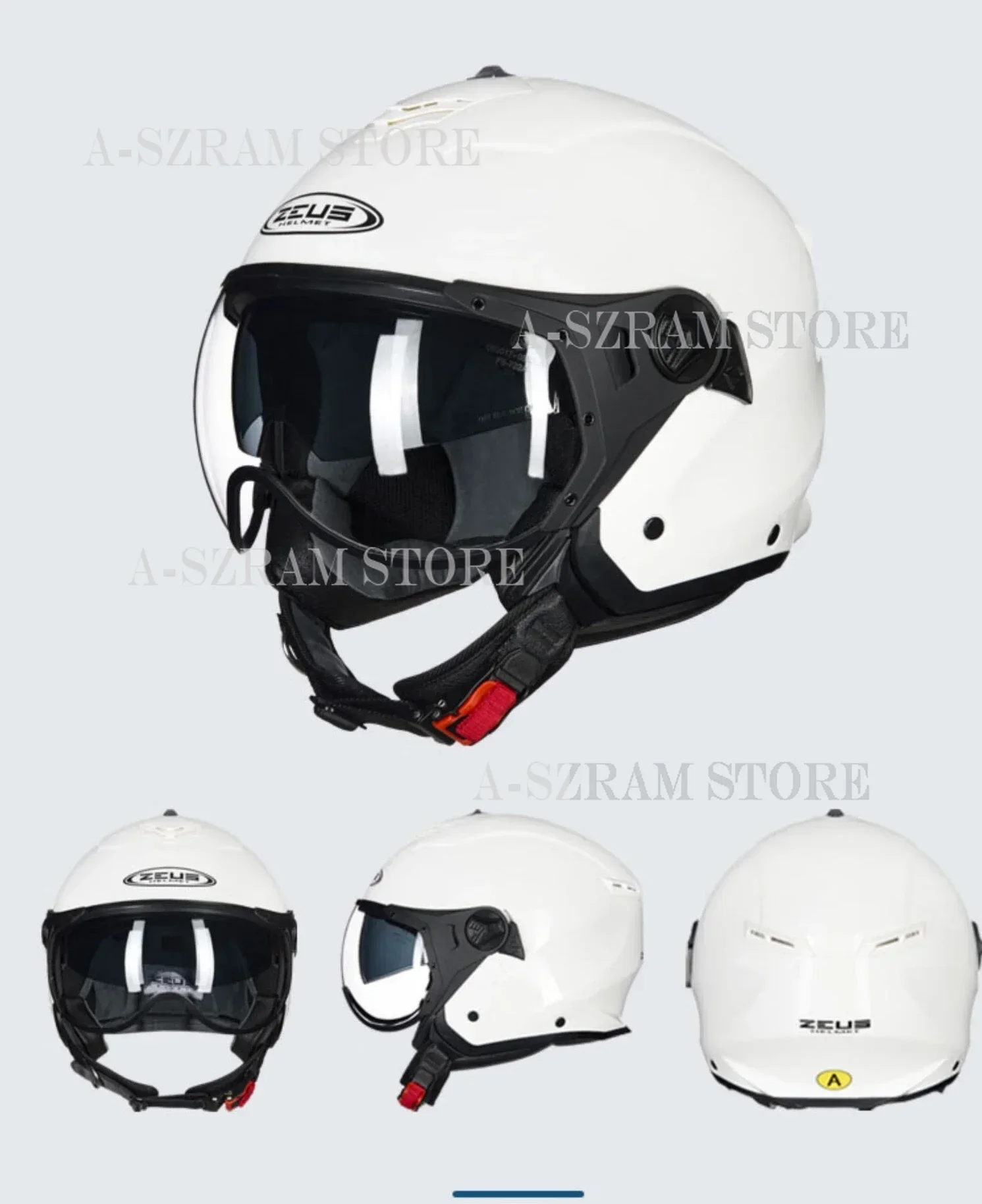 3/4 Open Face Helmet Male and Female Universal Forall Seasons Motorcycle Half Helmet Double Lens Large Size Cascos