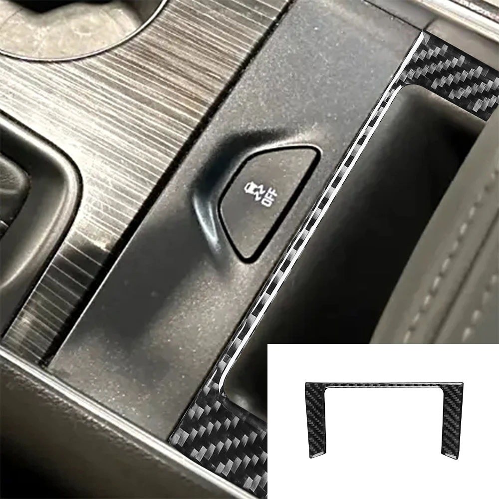 Consola central ASC Control botón decoración cubierta calcomanía para Chevrolet Impala 2014-2022 accesorios interiores de coche de fibra de carbono