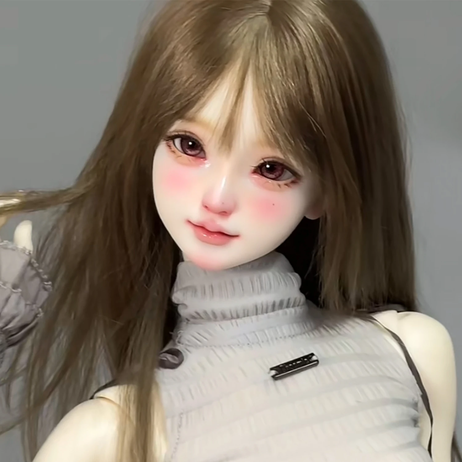 SmileMei-Cabeza de muñeca articulada con bola, figura de resina hecha a mano 1/3, esculpida sin pintar, sin cerrar, Faceup
