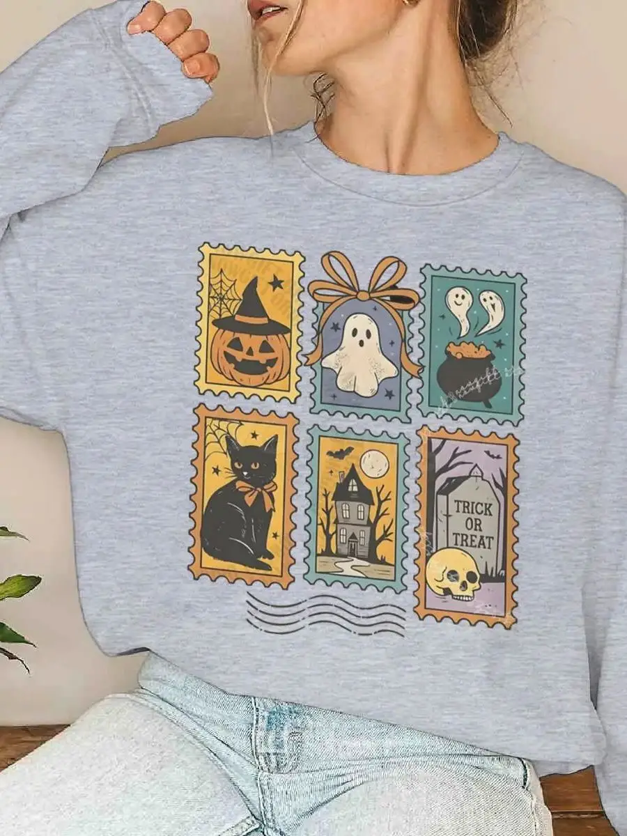 Happy loween Sudadera con capucha fantasma para mujer Diseño espeluznante y defectuoso Ajuste cómodo Calidad premium Otros materiales