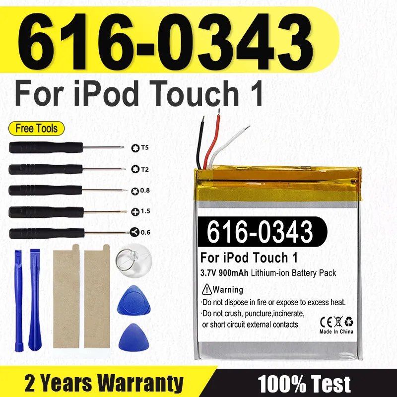 

Совершенно новая аккумуляторная батарея 616-0343 емкостью 900 мАч для iPod Touch 1-го поколения, перезаряжаемая, высококачественная + бесплатные инструменты