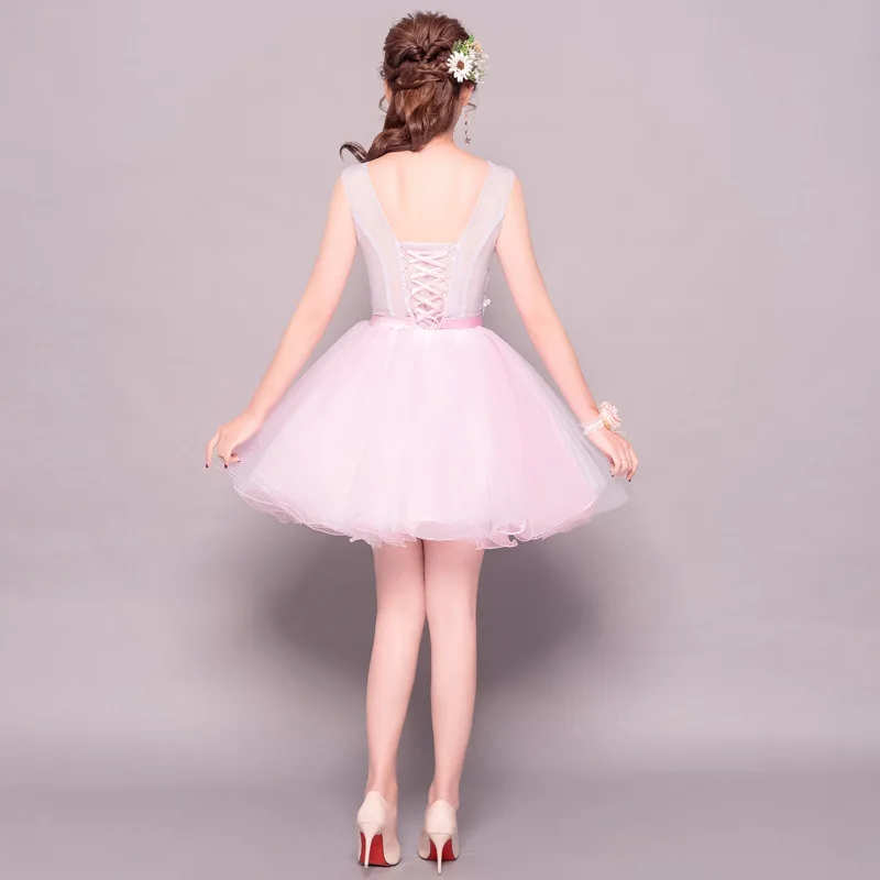 Robe de Bal Vintage Rose en Organza, Courte et Éducative, à Bretelles Spaghetti, 15 Pièces