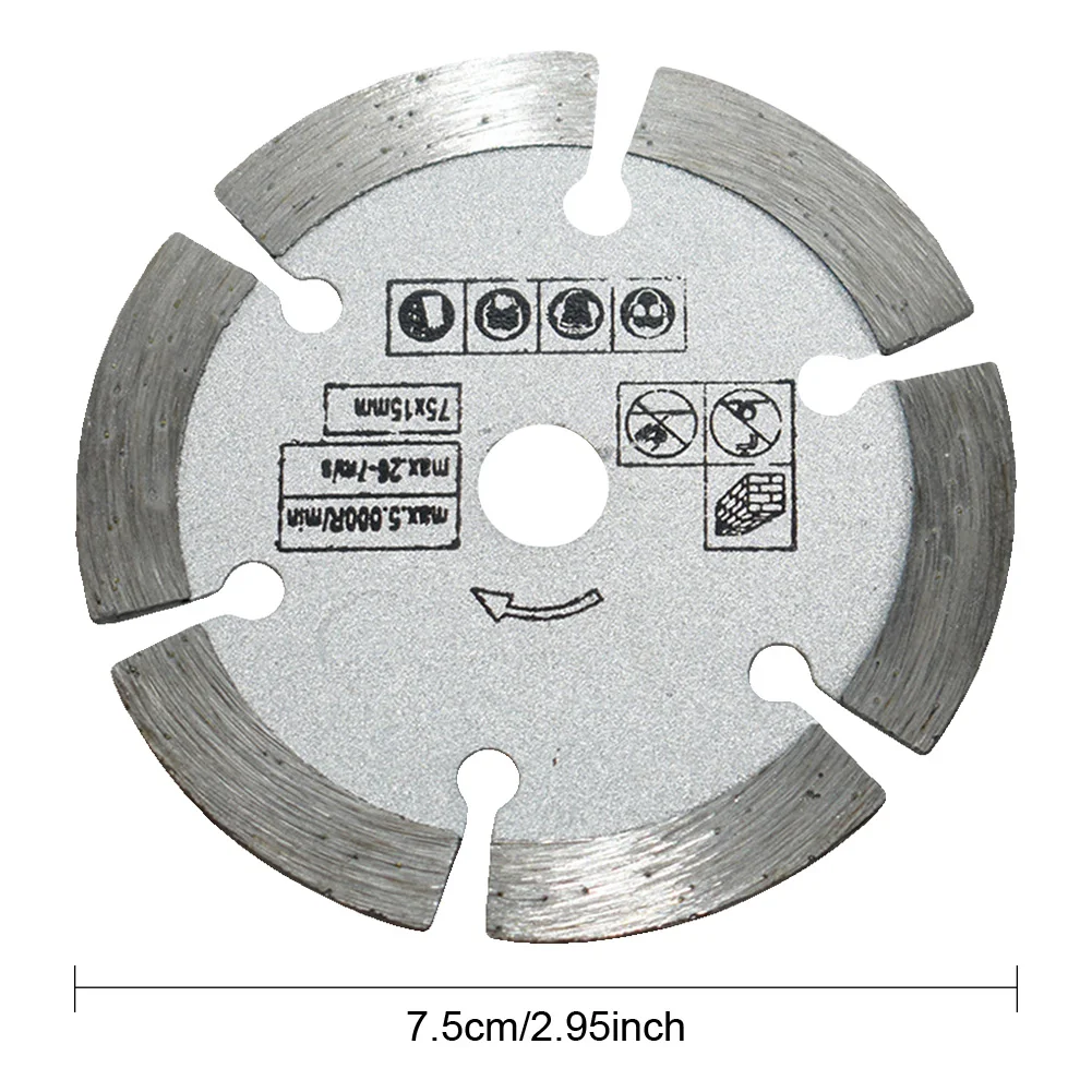 Imagem -06 - Lâmina de Serra Angular Disco de Corte de Diamante Mini Lâmina de Serra para Telha Cerâmica Concreto Corte de Mármore 75 mm