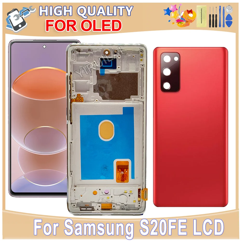 Écran LCD OLED pour Samsung Galaxy S20 FE, avec cadre, écran tactile, numériseur, pour Samsung G781 G781U G781B