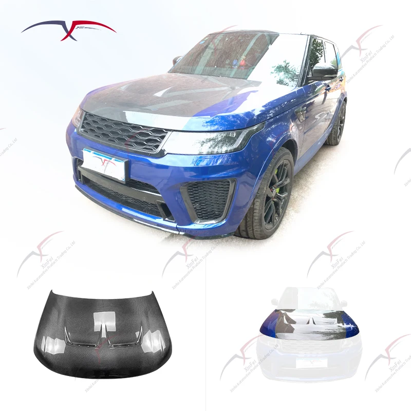

Carbon Fiber Car Hood Modification Suitable for Range Rover Sport 5.0 SVR Car Hood Decoration Body Kit