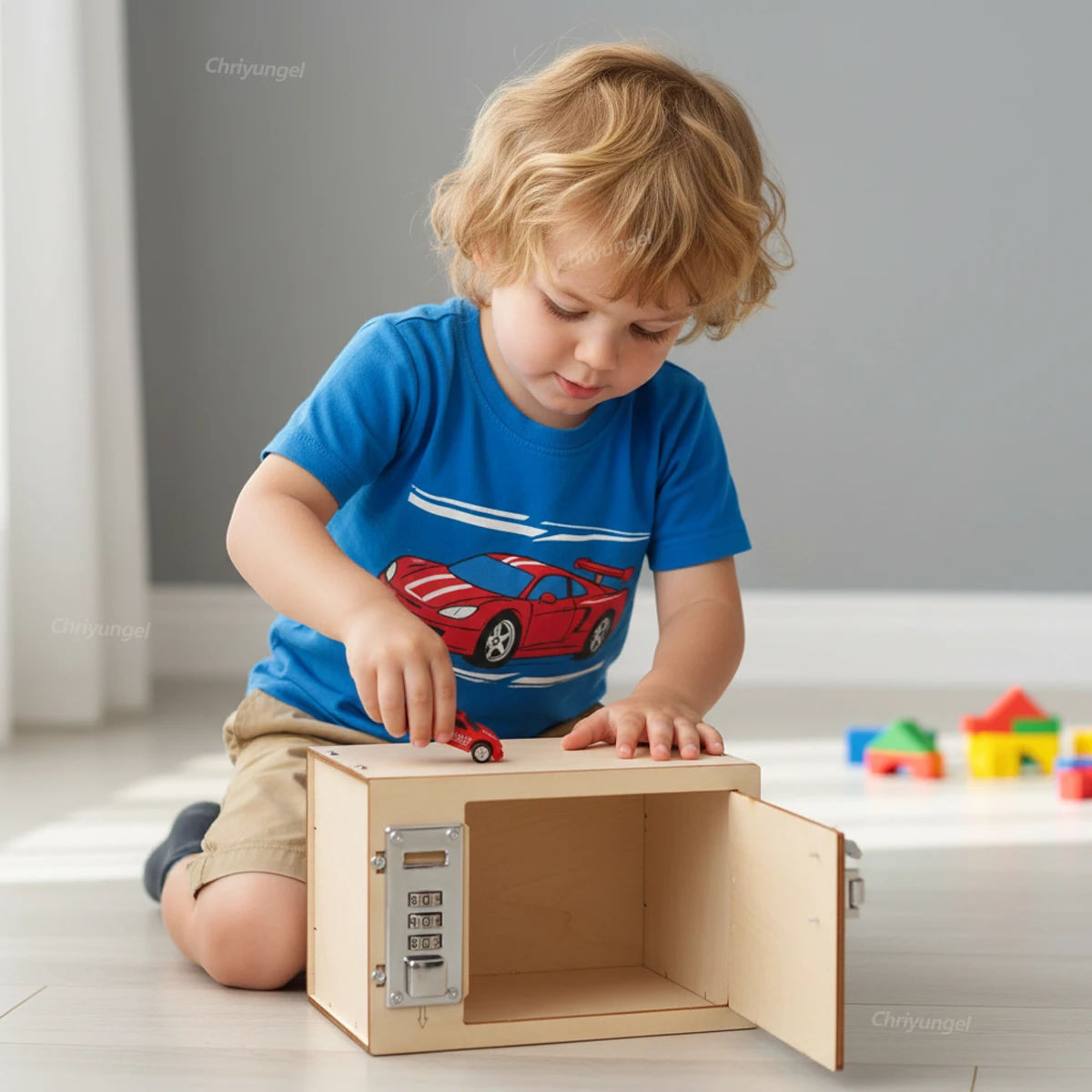 DIY Wooden Password Box for Kids Assembling Code Box Science School Projects Experiment Kits Science Toys STEM Educational Toys