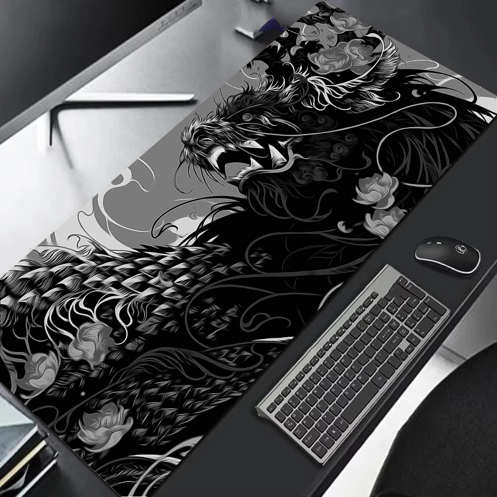 Japanischer Drache, großes Gaming-Mauspad, XXL-Tastatur, Gamer, 900 x 400 Geschwindigkeit, Mauspad auf dem Tisch, Geschwindigkeits-Schreibtischunterlage, Anime – Detail 16