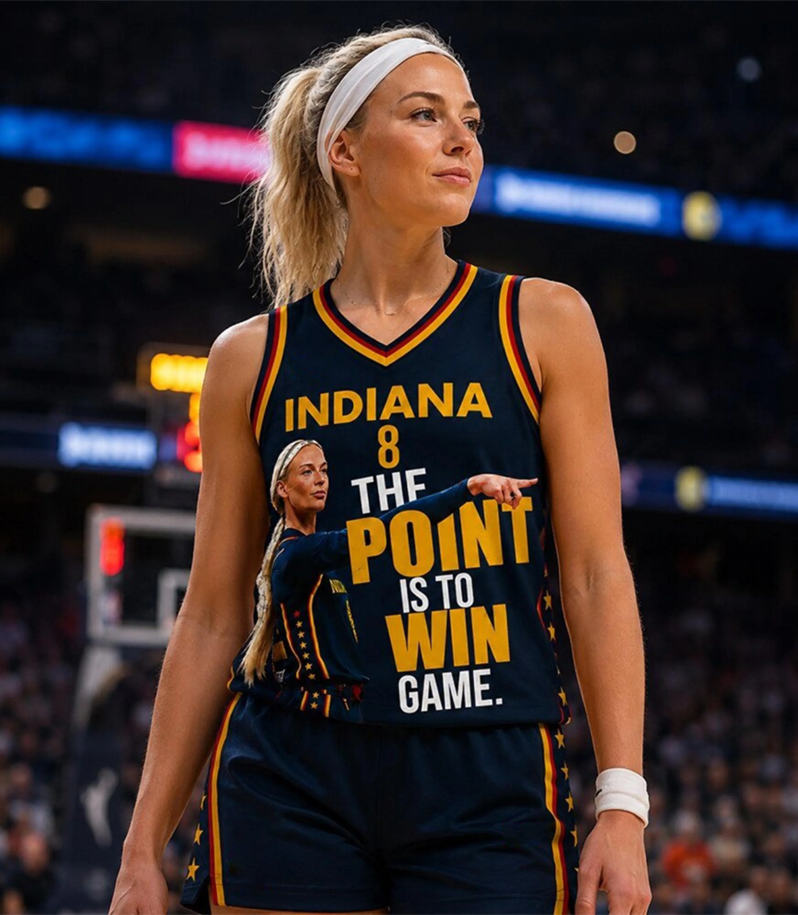 Sophie Cunningham The Point Is To Win Game Tank Top Basketball-Trikot, atmungsaktives Kinder-Outfit-Basketball-Trikot für Herren und Damen – Detail 2