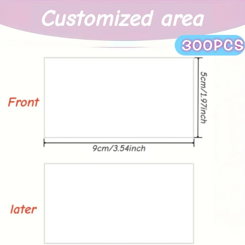 300PCS Double-Sided Custom Business Cards Personalized Logo Photo Text Printing Professional Networking Stationery