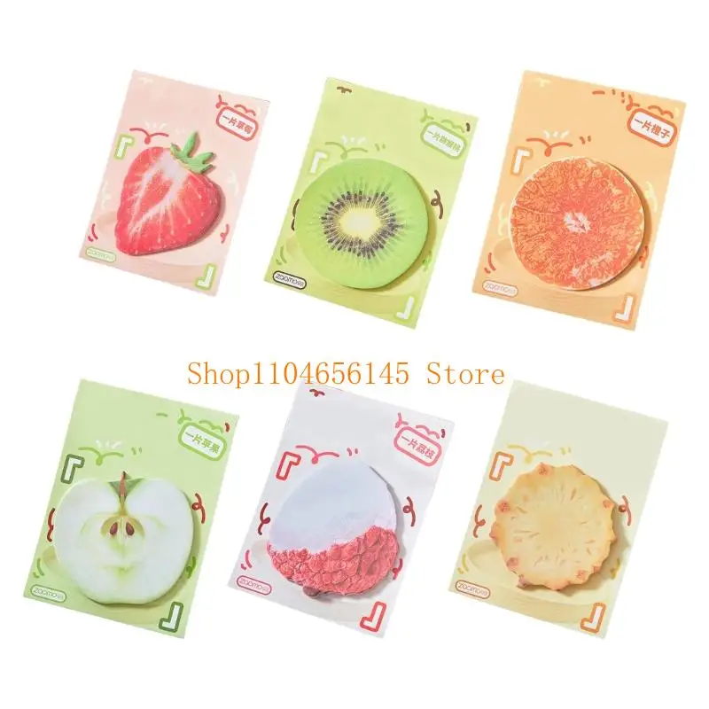 5asd 30 feuilles série fruits bloc-notes collant bloc-notes simple bloc-notes collant