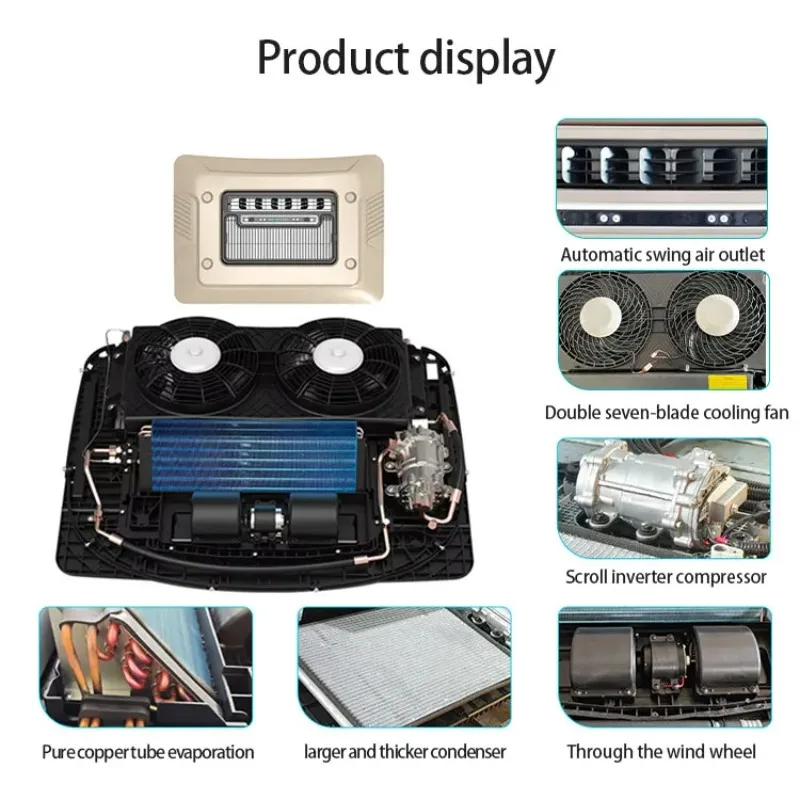 الكل في واحد بطارية السيارة مكيفات الهواء الكهربائية لوقوف السيارات 12 فولت 24 فولت الجمعية لشاحنة فان #3