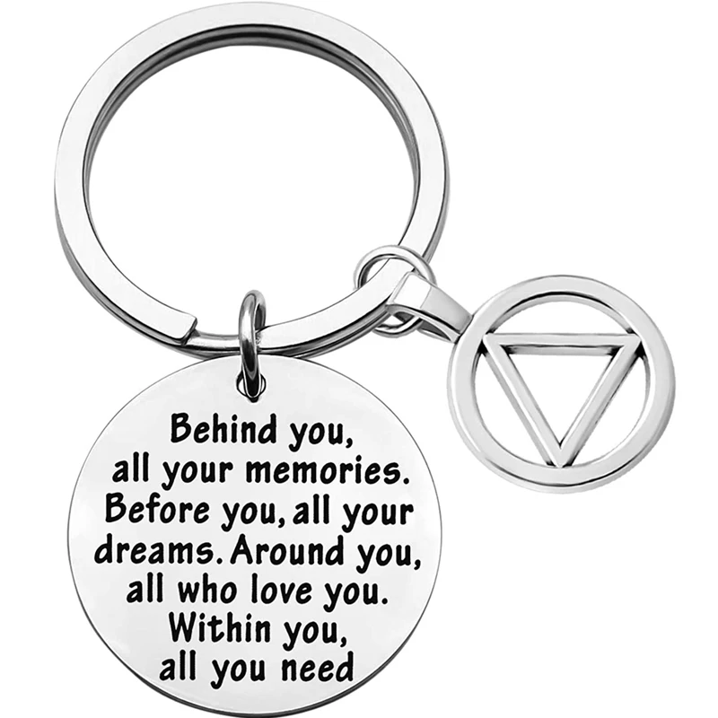 Sobriety Keychain Addiction Recovery Gift, AA Alcoolics, Anonymous Kokor, New BeginO2 Gift