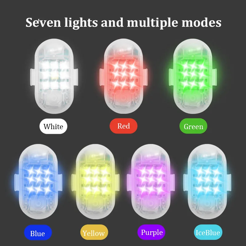 2/4PCS LED Strobe Flashlight For Cars, Compact High-Intensity Emergency Warning Lights, Multicolored Neon Atmosphere Lamp
