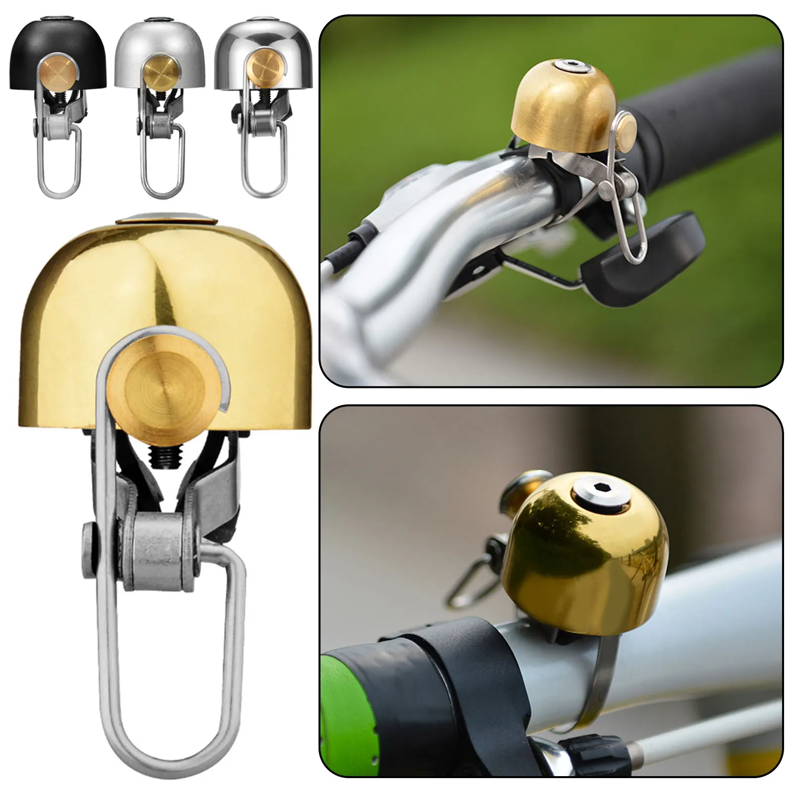 

Велосипед с фиксированным редуктором, винтажный медный звонок, универсальный, подходит для шоссейных MTB, с фиксированным редуктором для езды на велосипеде