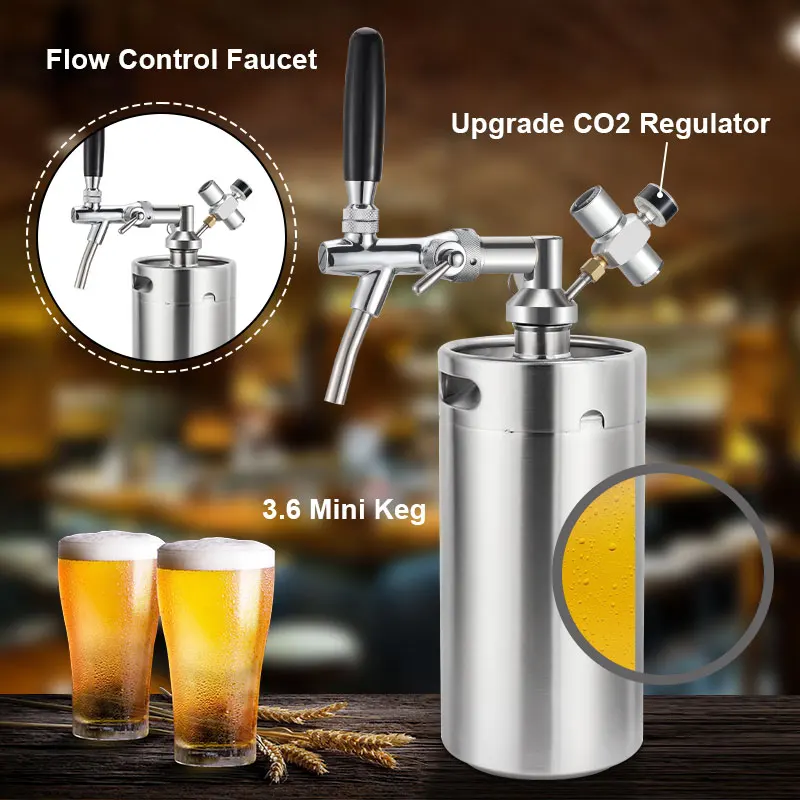 Newest Mini Keg Spear Beer Growler Tap Dispenser With 60cm Silicone Hose For 5/8G Adjustable Beer Faucet All Size Mini Kegs