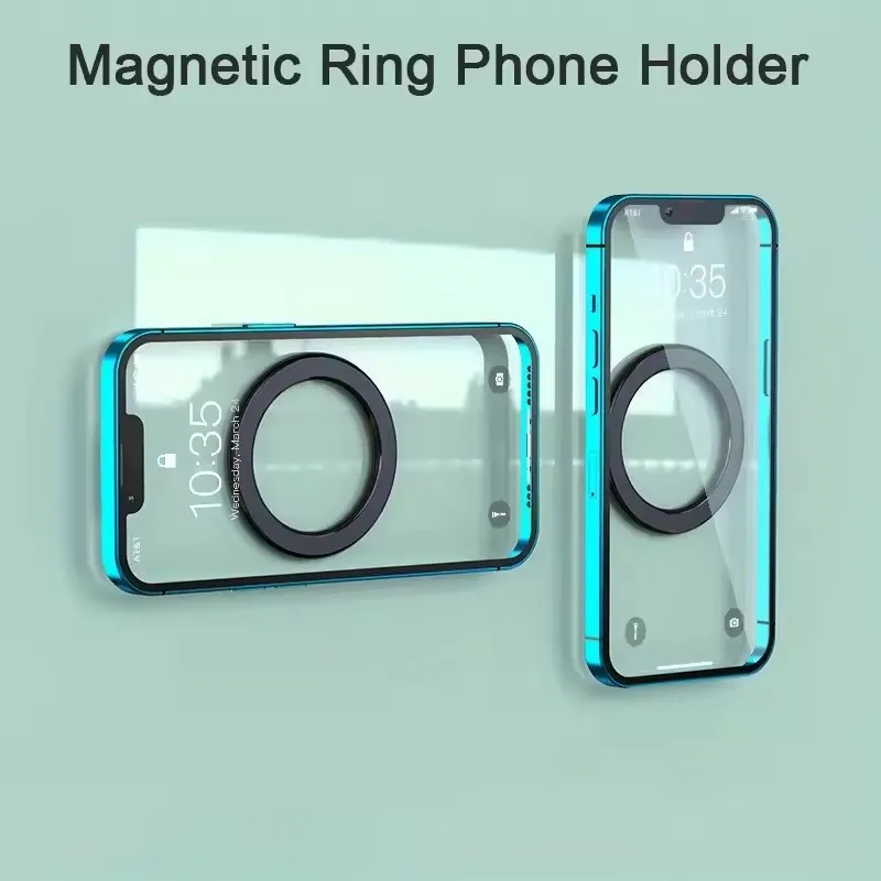 Tempat Cincin Magnetik untuk iPhone 16 15 14 13 Ponsel Dinding Universal Tempat Magnet Super Di Dudukan Ponsel Mobil untuk Magsafe