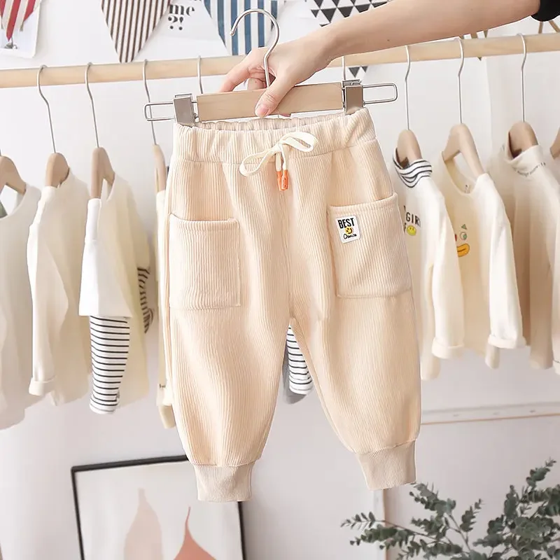 Kids Cartoon Trousers Pants Fashion Girls Jeans Children Boys Cartoon Corduroy Kids Fashion Long Pants Kids Infant Clothing