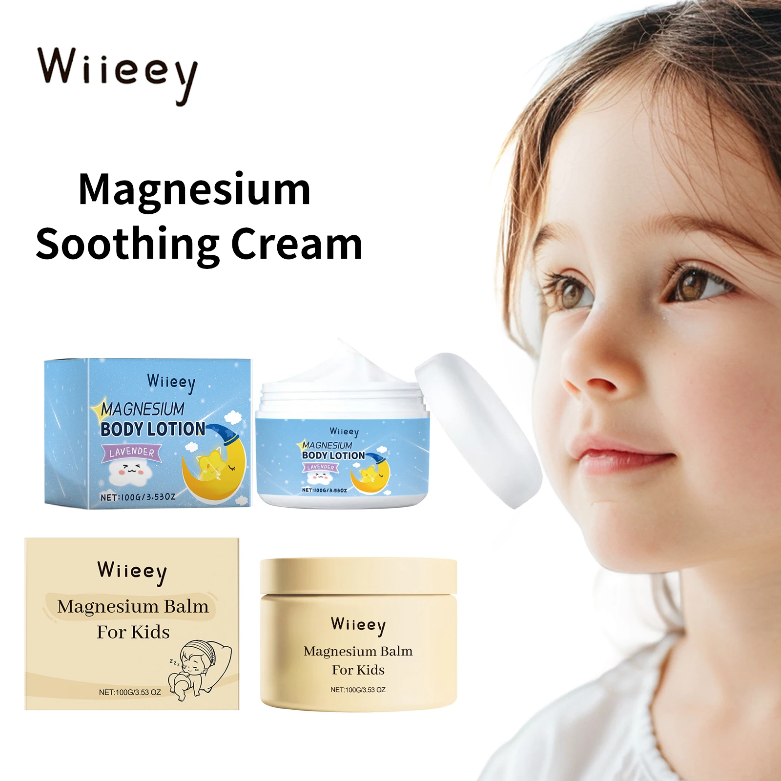 

Magnesium Balm for Kids Lavender Relieve Anxiety Relax Both Body and Mind Better Sleep Moisturizing Lavender Magnesium Lotion