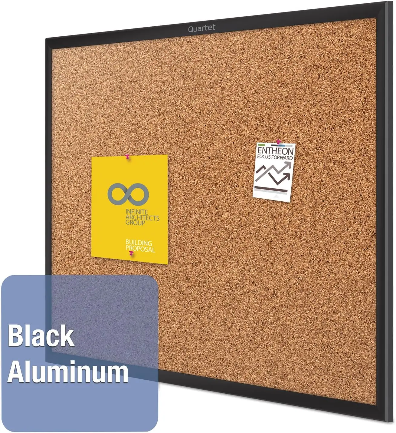 Cork Board, Bulletin Board, 8' x 4' Corkboard, Black Frame (2308B)