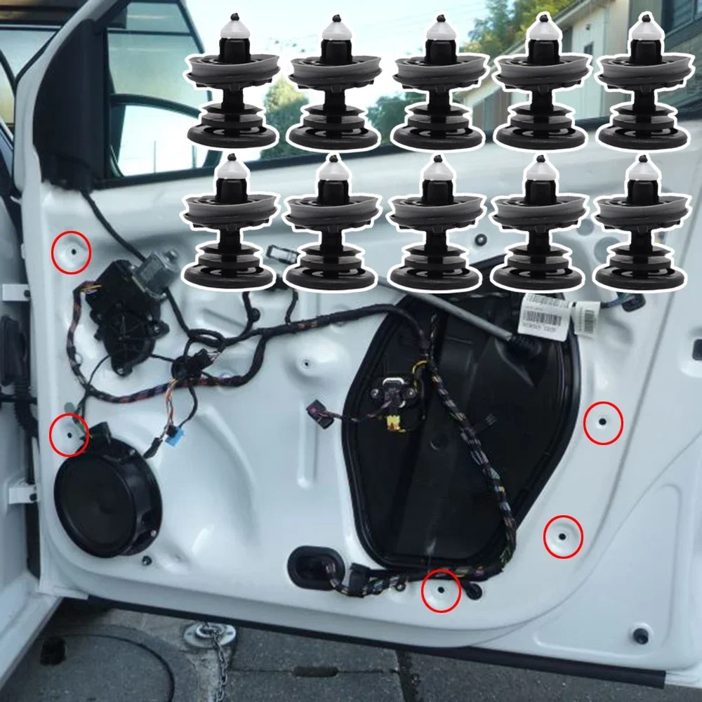 Do Audi A1 8X A4 B8 A5 8T A6 A8 Q3 8U Q5 Q7 4L TT Samochodowy panel drzwi Klipsy wykończeniowe Zapięcie wewnętrzne Nity mocujące Akcesoria