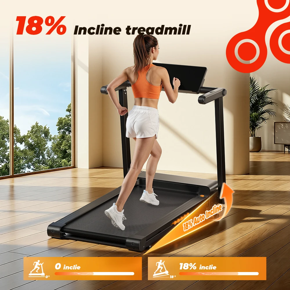 Bieżnia Formill FT62 4.0HP, prędkość 16 km/h, do użytku domowego, nachylenie 18%, udźwig 150 kg, wyświetlacz LED, cichy silnik, Bluetooth.