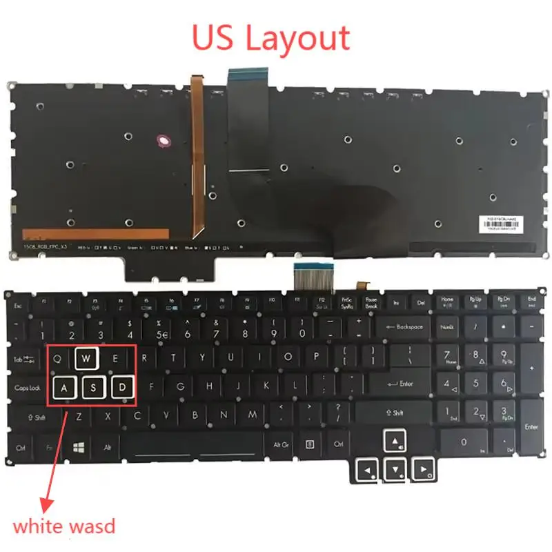 G9-791 US Keyboard For Acer Predator G9-791G G9-591 G9-591G G9-591R G5-793 GX-791 GX-792 Laptop Backlit White/Red Arrow Key