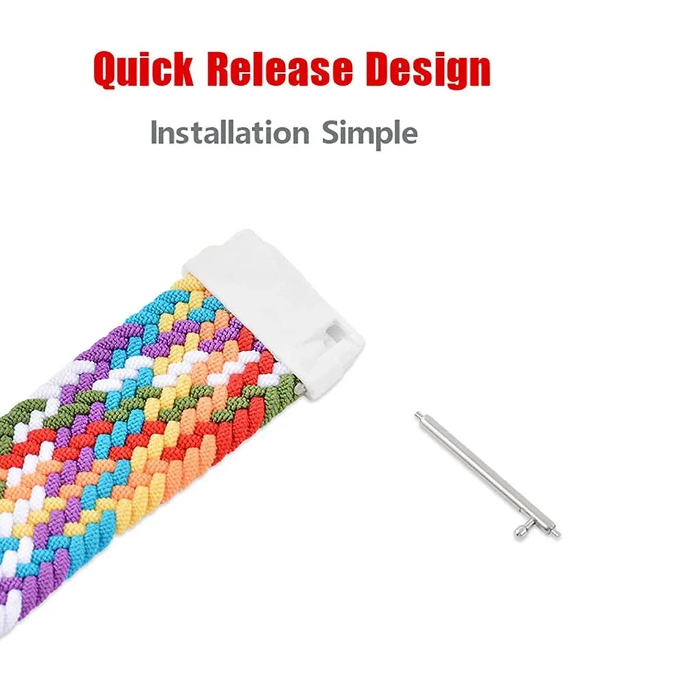 Braided Solo Loop for Samsung Galaxy Watch 7 6 5 4 Strap 44mm 40mm Correa Bracelet Galaxy Watch 6Classic Band 43 47mm 5Pro 45mm image 3