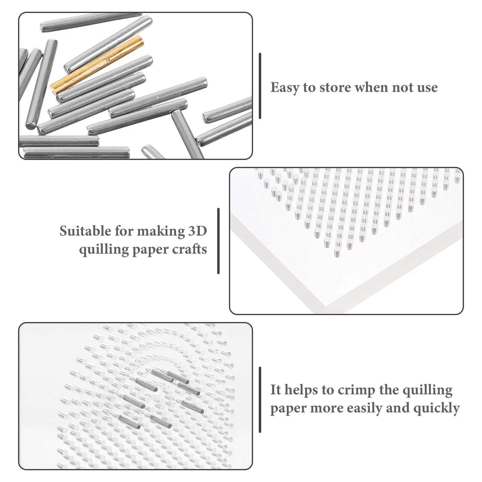 

Acrylic Quilling Winding Plate DIY Paper Rolling Tool Crafts Supplies Lightweight Compact Storage Quilled Accessories