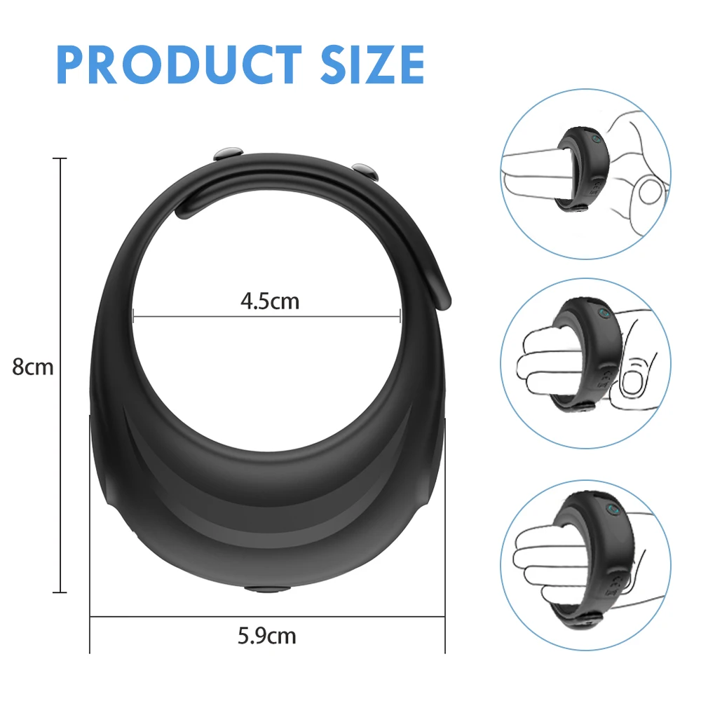 New Adjustable Penis Rings Vibrators Cock Ring for Men Delay Ejaculation Cockring Masturbators Penis Ring Sex Toys for Adults 18