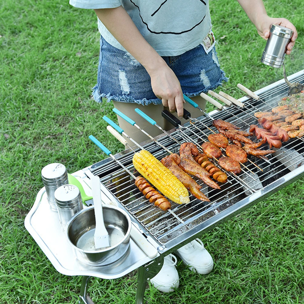 

Portable BBQ Grill Storage Shelf Stainless Steel Side Table For Camping Picnic Outdoor Barbecue Accessories Replacement