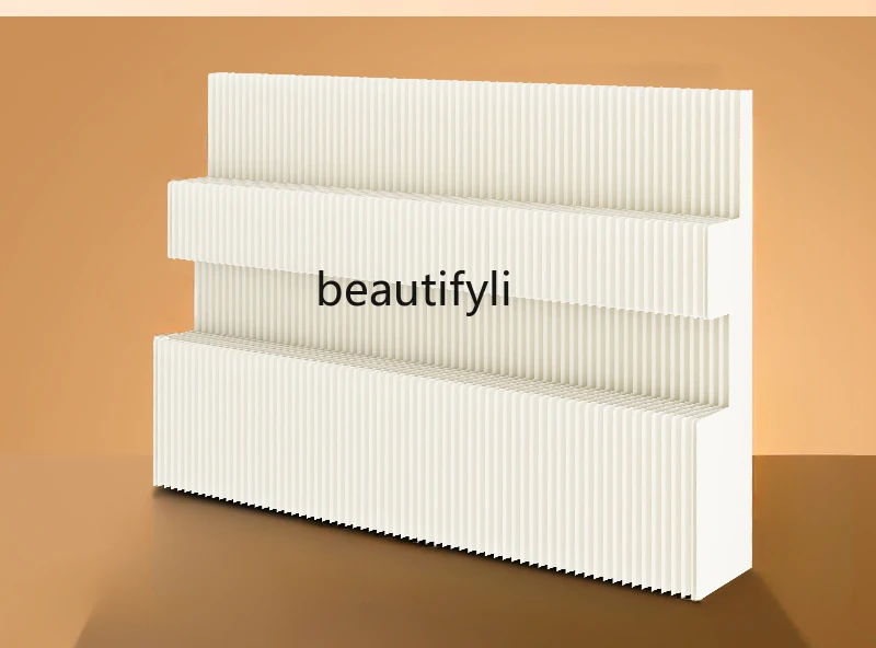 

Commercial Goods Display Rack Multi-layer Decorative Shelf Simple Folding Mobile Display Cabinet