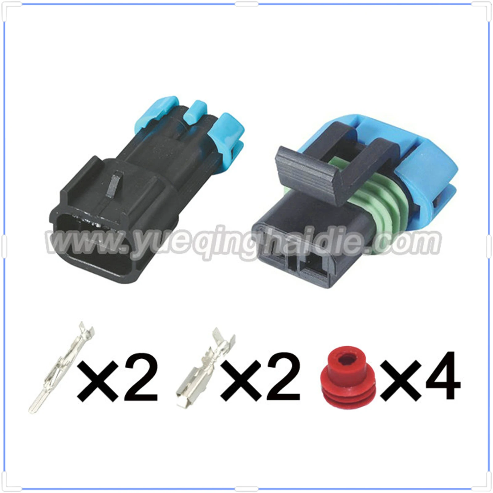 2-Pin Connector Waterproof Delphi 2.8mm Male Female Connector Automobile Wiring Harness Cable Socket 15300002 15300027