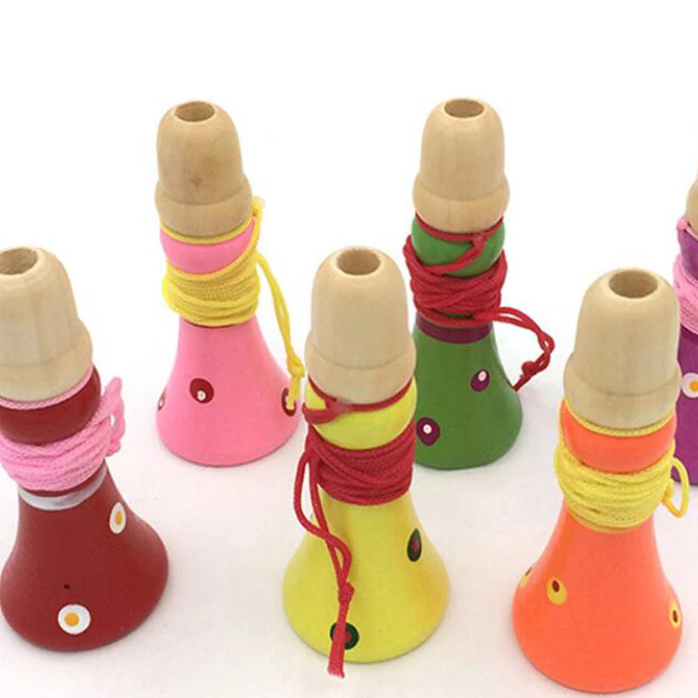 4 Pcs Wooden Trumpet Music Toddler Children Toy Toys Kids Playthings Kids' Musical Models Stage Performance Tool Infant