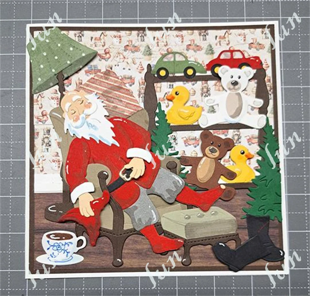 New Year Die Series Set Metal Cutting Dies Decoration Scrapbook DIY Paper Card Album Table Armchair Mould Craft Supplies