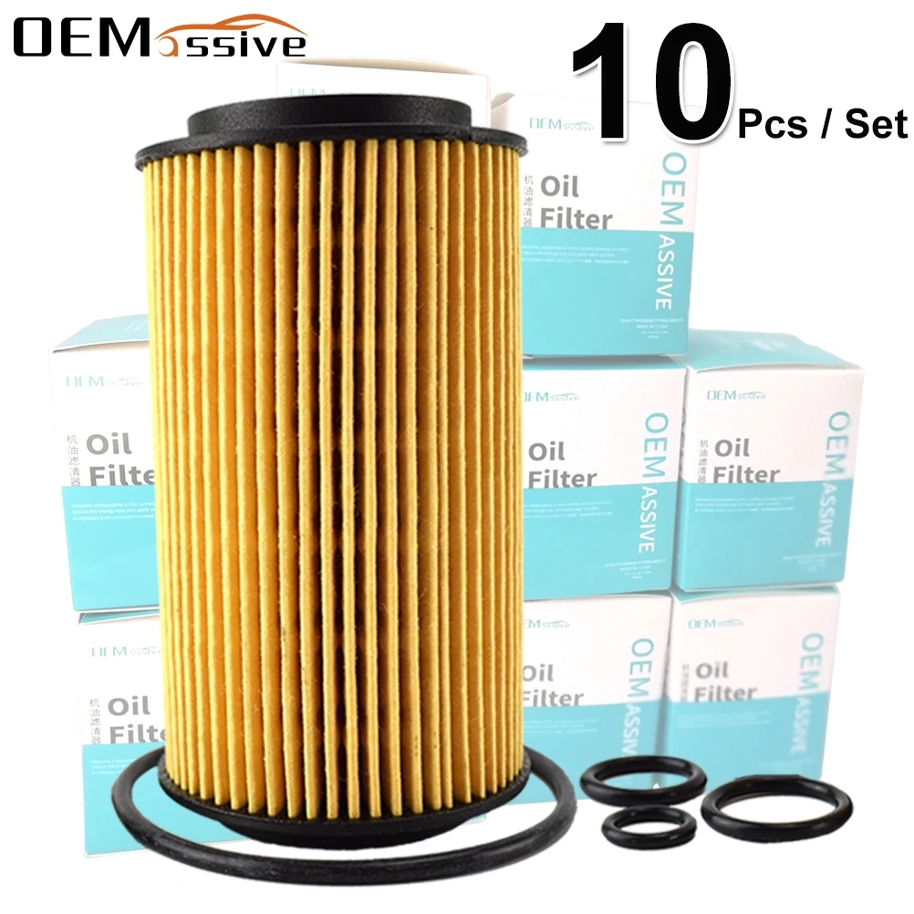 Set Of 10, 6111800009 Oil Filters For Mercedes-Benz M-Class W163 1999 2000 2001 2002 2003 2004 2005 / V-Class (638/2) 2000-2003