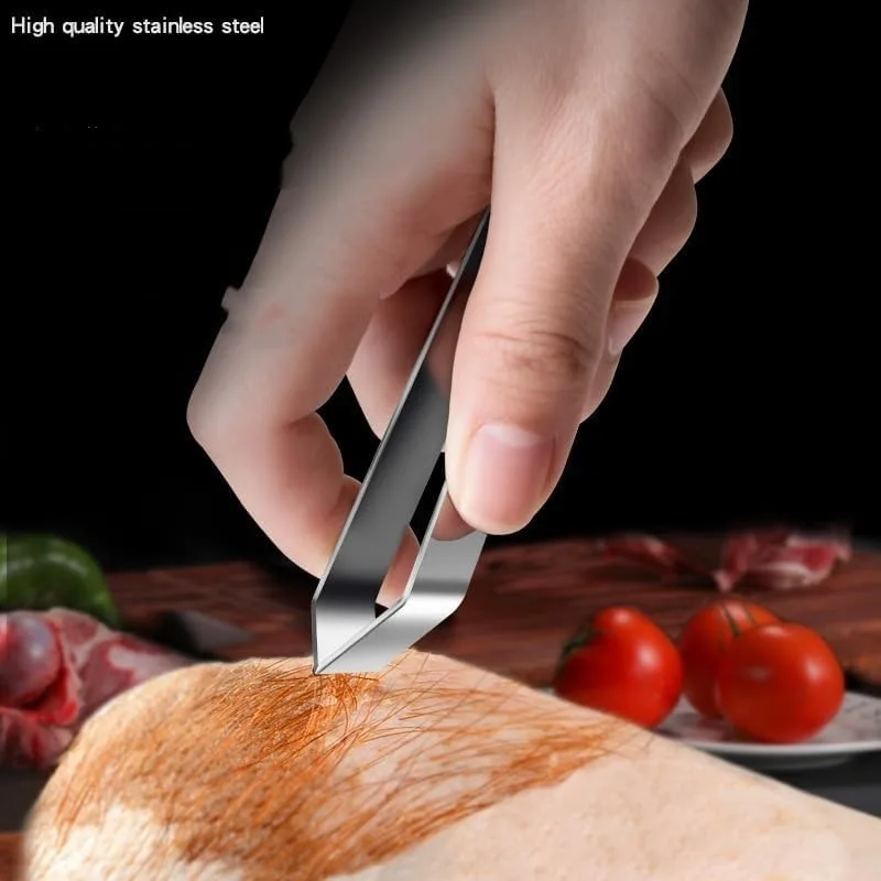 Stainless Steel Fishbone Tweezers Pliers Pig Feet Hair Fish Bone Tweezers Hair Removal Clip Tweezers Kitchen Gadgets