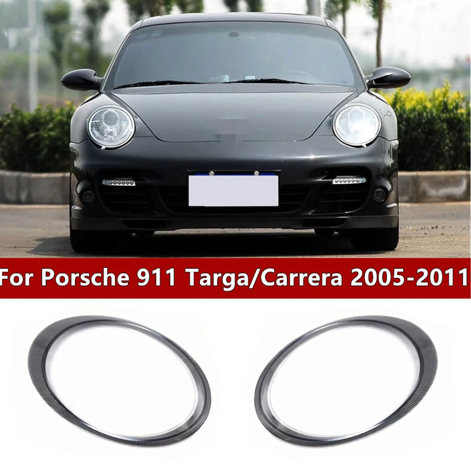

Для Porsche 911 Carrera 997 2005-2011 крышка левой фары прозрачный корпус объектива сменный аксессуар