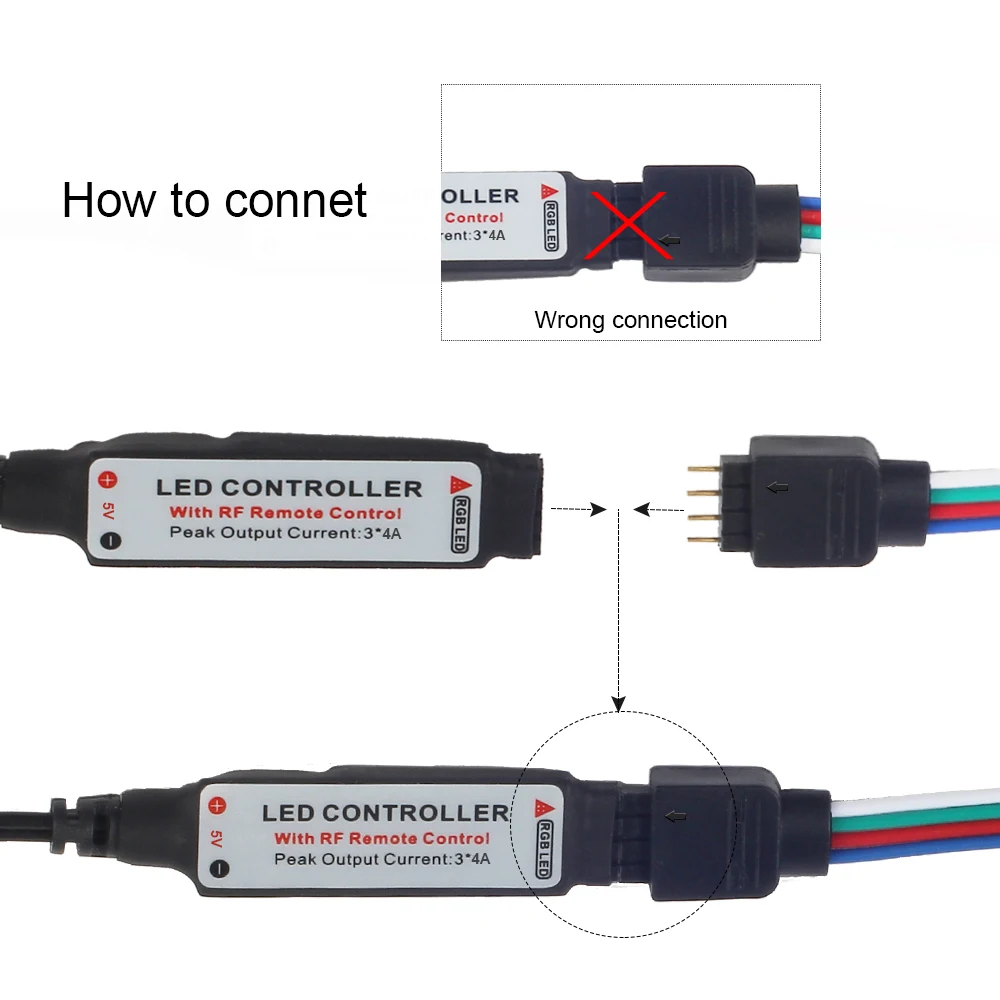 12V SATA RGB Controller RF Remote Controler For PC Case LED Strip