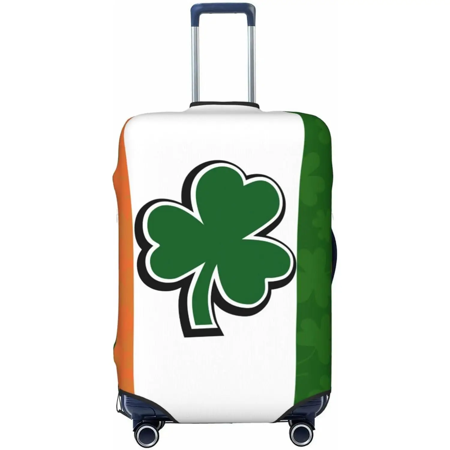 

Ирландский флаг с рисунком трилистника, чехол для багажа, защитный моющийся чехол для чемодана, дорожная защита для чемодана из высокоэластичного волокна