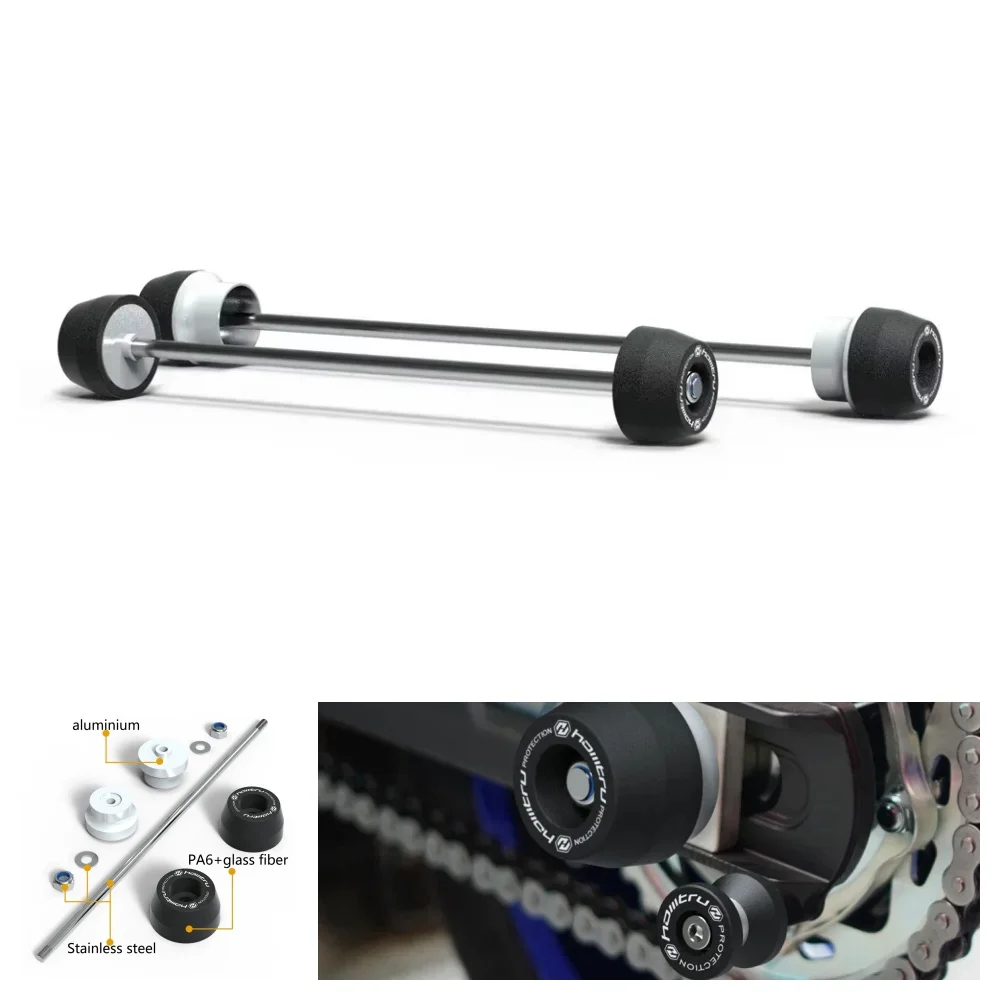 

For Kawasaki Z900 Z900SE Z900RS SE 2017-2024 2025 Front Rear Axle Fork Crash Slider Motorcycle Wheel Hub Anti-Collision Block