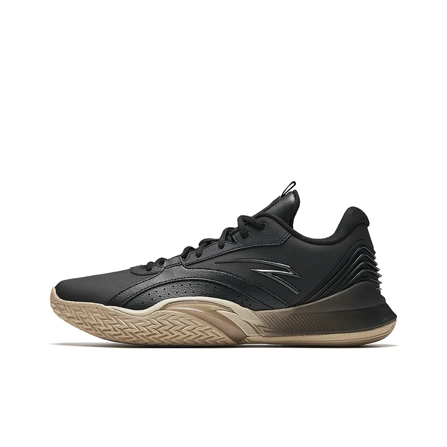 Anta Wind Tunnel 5 Slip Resistant Abrasion Resistant Low top Basketball Shoes Men's Black 112441107-8