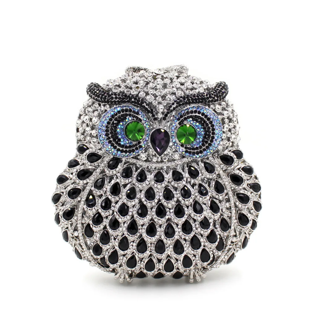 

Owl Rhinestone Empty Metal Crystal Dinner Bag Diamond Ladies Clutch Carteras De Mujer De Bolsos Versatile Shoulder Messenger Bag