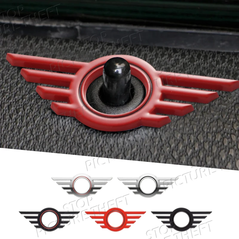 For Mini Cooper S JCW R50 R52 R53 R55 R56 R57 R58 R59 F54 F55 Car Interior Window Door Pin Lift Lock Logo 3D Metal Badge Decor