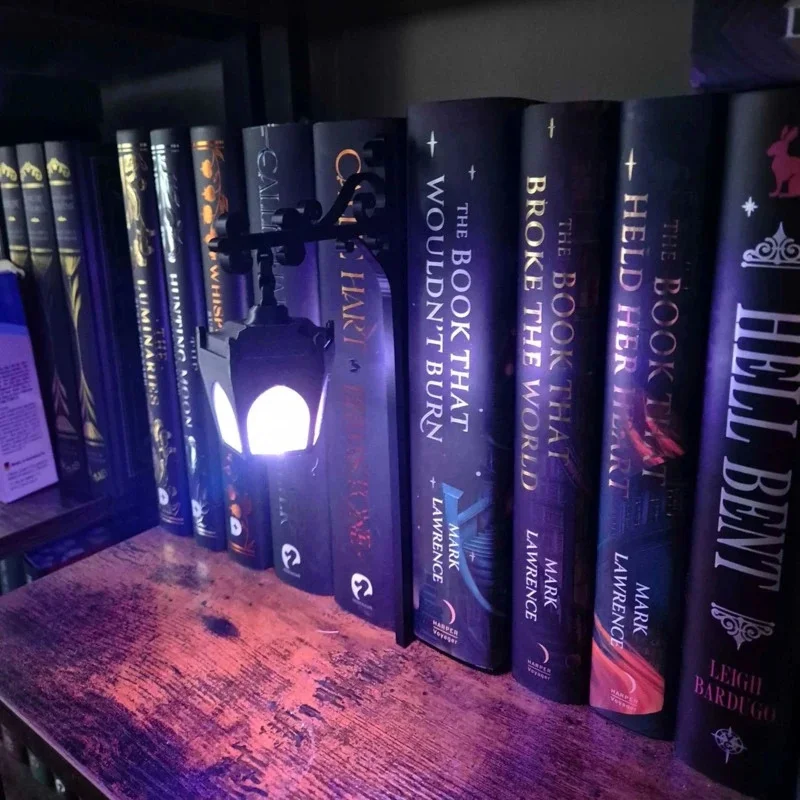 Library Lantern Bookshelf Light Decorative Hanging, Lamp Vintage Book Nook Lighting Shelf