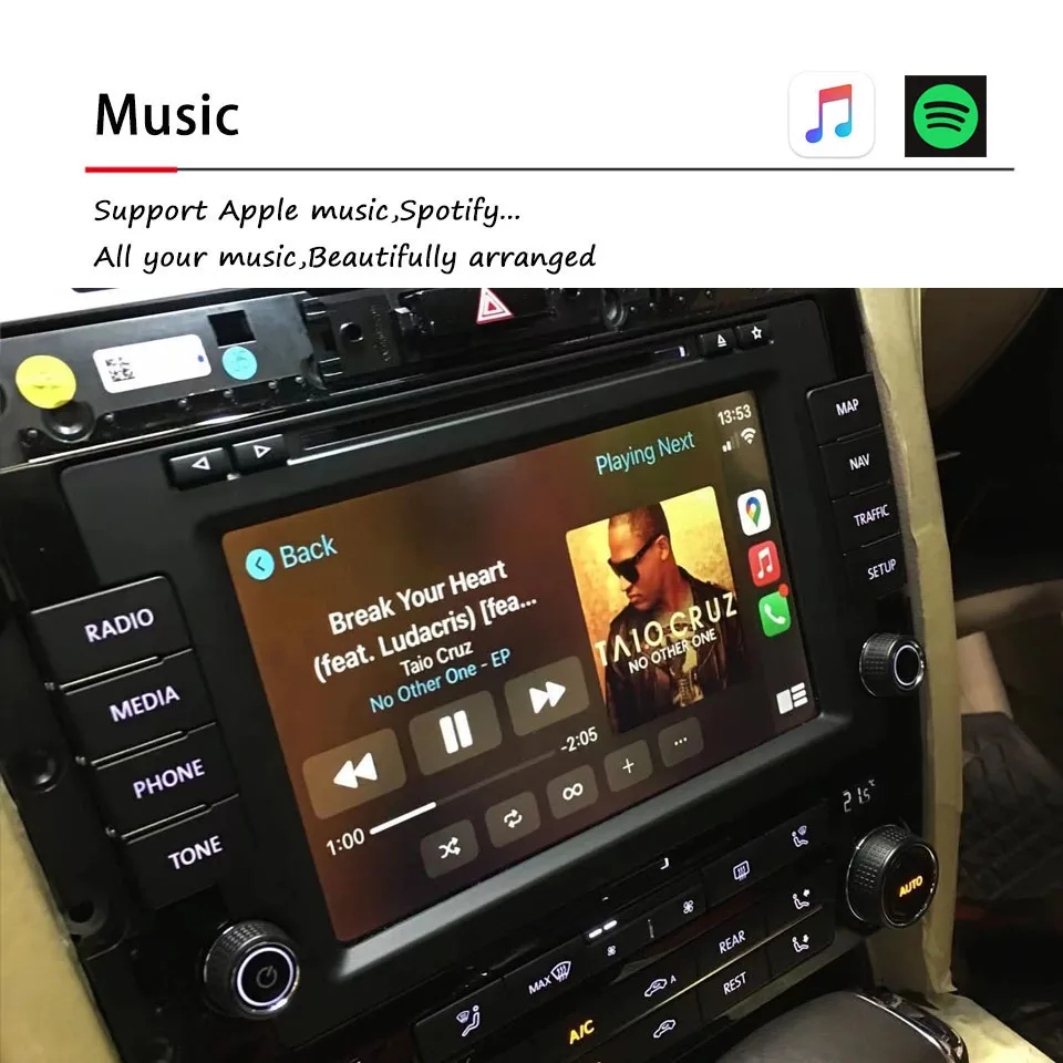 Wireless iPhone Apple CarPlay in RNS810 per Volkswagen Phaeton Android Auto Phone Mirroring Activator Unit