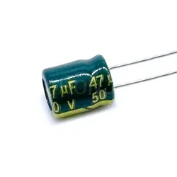 20-50PCS 50V47UF Aluminum Electrolytic Capacitor Original Low Esr/impedance High Frequency Size 6*7 47uf50v 50v47uf 20%