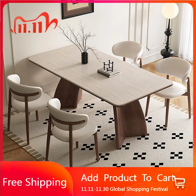 

Newclassic Luxury Dining Table Nordic Modern Italian Center Entrywaydining Table Drinks Designer Wood Muebles Kitchen Furniture
