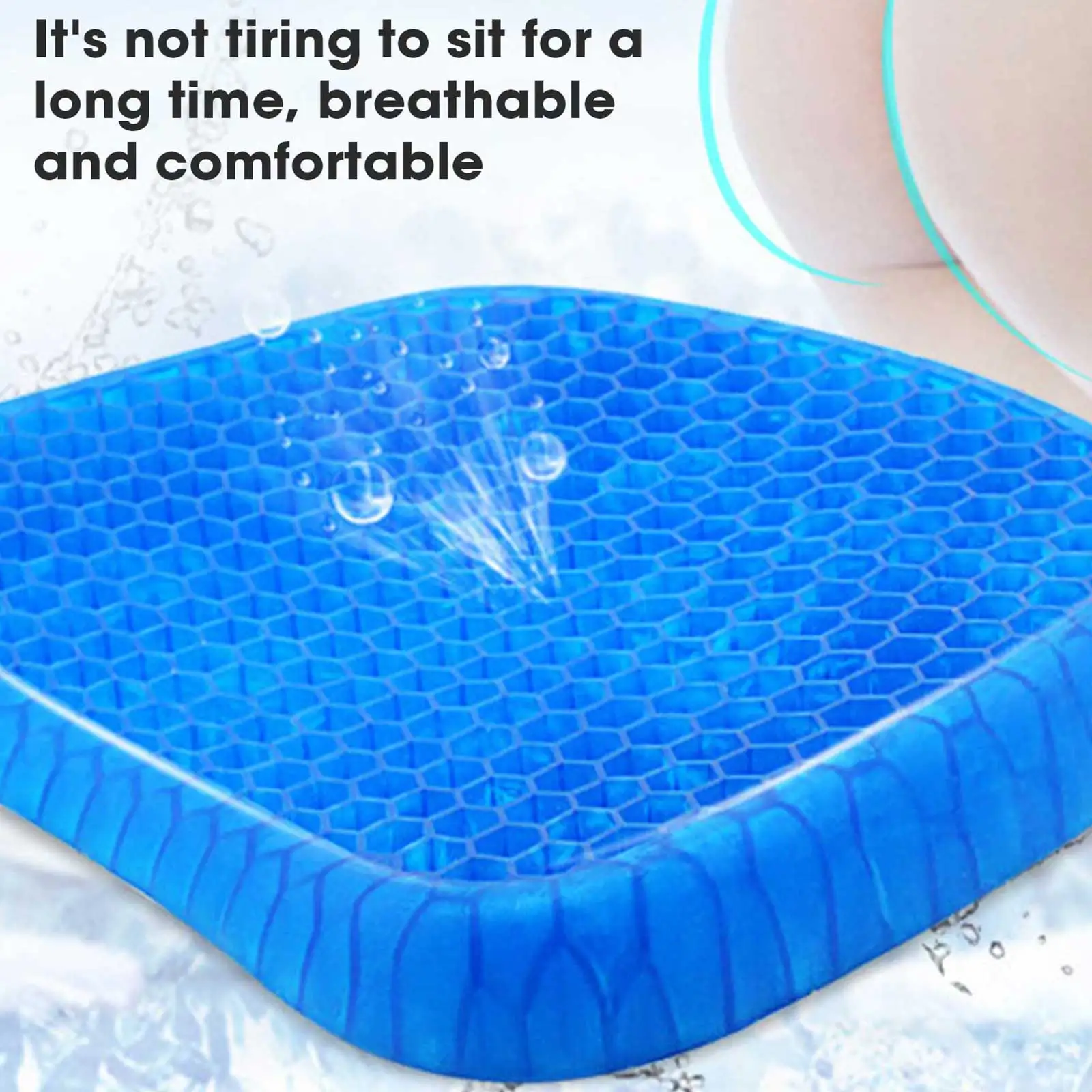 

Summer Gel Seat Cushion Breathable Honeycomb Ice Pad Car Seat Soft Ice Pad Office Home Stool Butt Cooling Pad