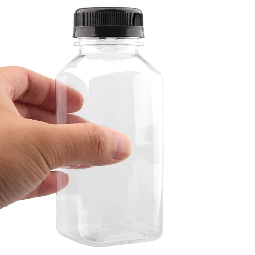 Plastic Juice Bottle 250ml/350ml Empty Bottle with Caps for Juicing Drinks Smoothies